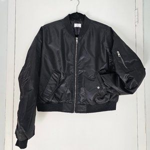 black flight jacket